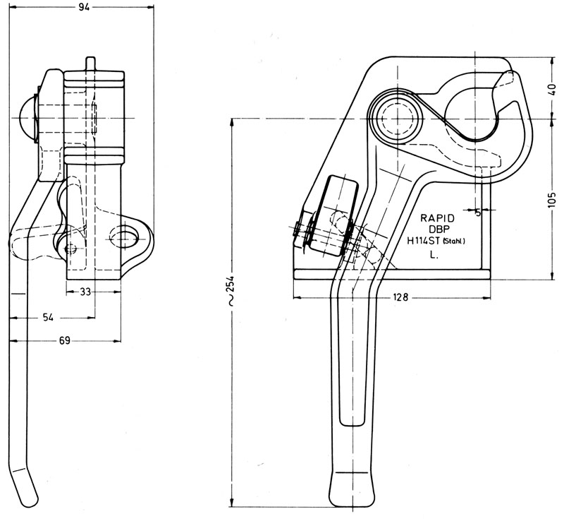 Pendelverschluss Rapid H114ST