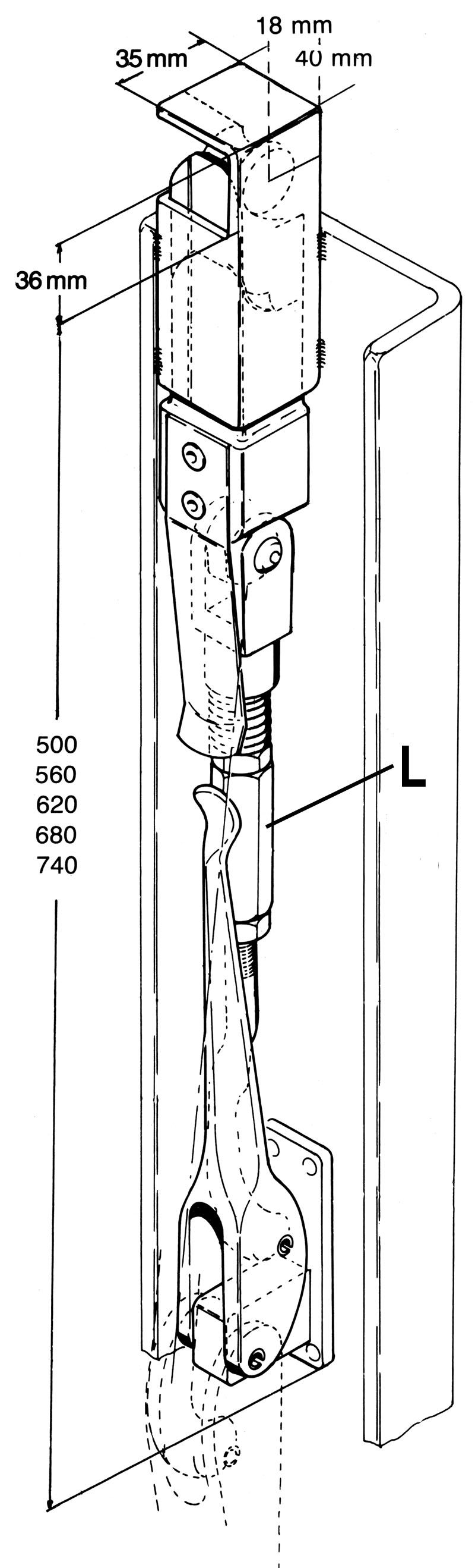 Pendelverschluss Record H10G seitlich