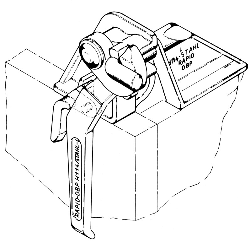Pendelverschluss mit Pendelzapfen Rapid H114/4,5