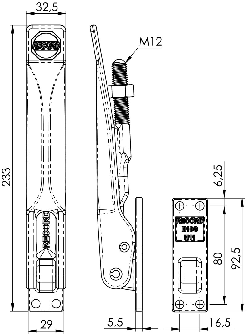 Bedienungsteil Record H10G / H11
