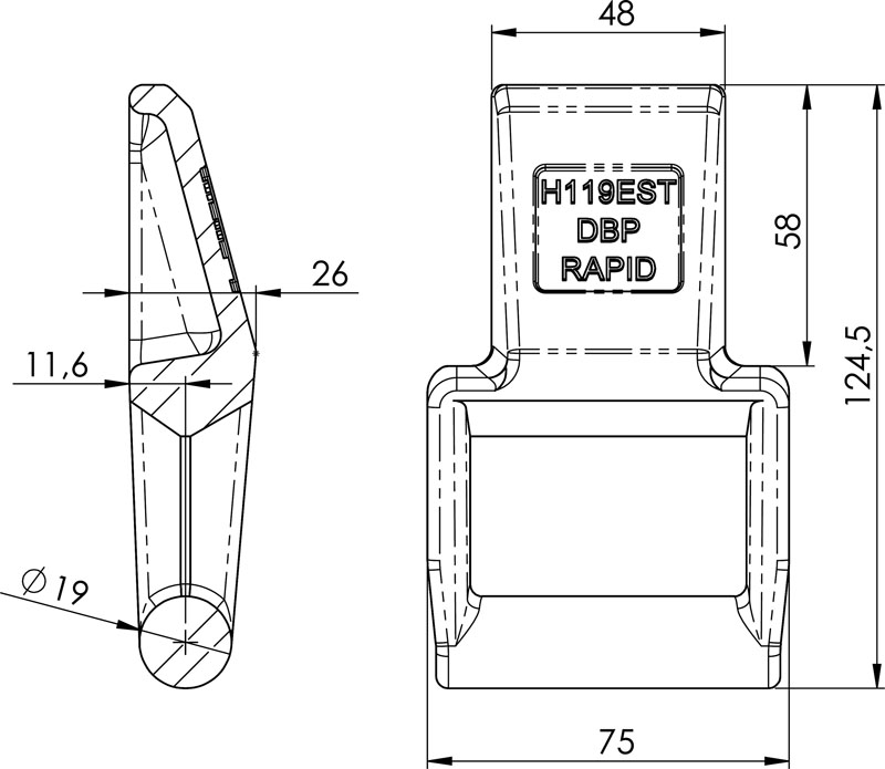 Scharnier Rapid H119EST